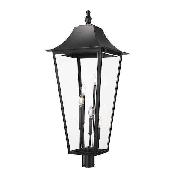 Z-Lite Gannon 5 Light Outdoor Post Mount Fixture, 16in. W x 40.25in. H, Black 5008PHXXLR-BK - main